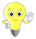 Lamp gesturing okay Royalty Free Stock Photo