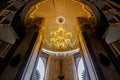 lamp hanging on ceiling inside Hassan II Mosque Royalty Free Stock Photo