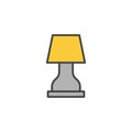 Lamp icon in colored version Royalty Free Stock Photo
