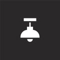 lamp icon. Filled lamp icon for website design and mobile, app development. lamp icon from filled homeware collection isolated on