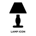 Lamp icon vector isolated on white background, logo concept of L