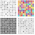 100 lamp icons set vector variant Royalty Free Stock Photo