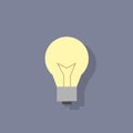 Lamp idea icon flat design vector