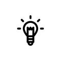 Lamp Idea, Innovation, Thinking & Solution Icon