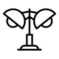 Lamp illumination icon outline vector. Light stand