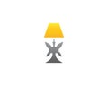 Lamp interior icon logo desaign template