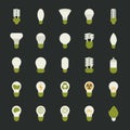 Lamp and light bulb concept , icon set Royalty Free Stock Photo