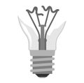 Lamp light bulb vector illustration. Royalty Free Stock Photo