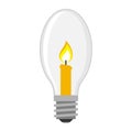 Lamp light bulb vector illustration. Royalty Free Stock Photo