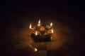 Lamp Light Deepam during Prayers in India Royalty Free Stock Photo