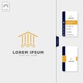 lamp light interior logo template, vector illustration free business card design Royalty Free Stock Photo