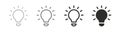 Lamp line icon set. Idea lamp icon collection.