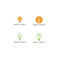 Lamp logo vector icon Royalty Free Stock Photo