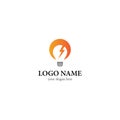 Lamp logo vector icon Royalty Free Stock Photo