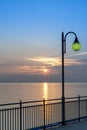 Lamp on Miedzyzdroje pier, Poland Royalty Free Stock Photo