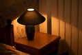 Lamp on a night stand Royalty Free Stock Photo