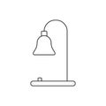 Lamp outline icon isolated. Symbol, logo illustration for mobile concept, web design and games. Royalty Free Stock Photo