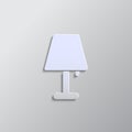 lamp paper style, iocn. Grey color background