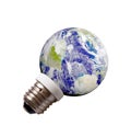 A lamp the planet Earth Royalty Free Stock Photo