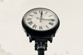 Lamp Post Clock Classic Art Deco Design Royalty Free Stock Photo