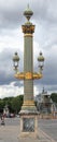 Lamp post with decorative lanterns in Paris