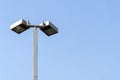 Lamp post electricity industry with sky Royalty Free Stock Photo