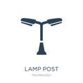 lamp post icon in trendy design style. lamp post icon isolated on white background. lamp post vector icon simple and modern flat Royalty Free Stock Photo