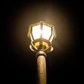 Lamp-Post. Lamp post lit at night Royalty Free Stock Photo