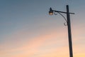 Lamp post at sunset