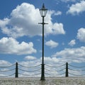 Lamp post victorian maritime custom quay greenock inverclyde coast sea ocean uk Royalty Free Stock Photo