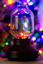 Lamp with retro flickering lamp