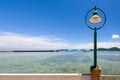 Lamp at sea viewpoint in Panwa Cape, Phuket, Thailand Royalty Free Stock Photo