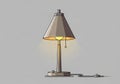 Lamp is set against a plain gray background, emphasizing its Royalty Free Stock Photo