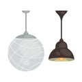 Lamp set isolated. Interior light design.