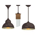 Lamp set isolated. Interior light design.