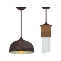 Lamp set isolated. Interior light design.