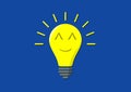 Lamp smile with good idea for success, info graphics