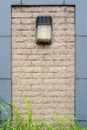 Lamp on the stone wall Royalty Free Stock Photo