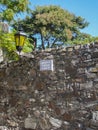 Lamp Stone Wall Colonia del Sacramento Royalty Free Stock Photo