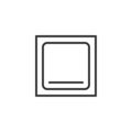 Lamp switch line icon