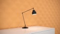 Lamp on the table the background of the wall 3d render Royalty Free Stock Photo