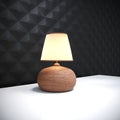 Lamp on the table the background of the wall 3d render Royalty Free Stock Photo