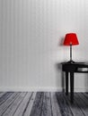 A lamp on the table, rendering Royalty Free Stock Photo