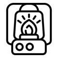 Lamp tourist icon outline vector. Trail sport