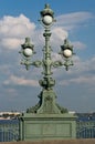 Lamp of Trinity Bridge in Saint Petersburg