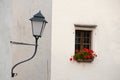 Lamp on a Wall in a European Castle Royalty Free Stock Photo