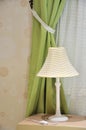 Lamp and window curtain Royalty Free Stock Photo