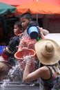 LAMPANG, THAILAND - 13 APRIL 2011: In Songkran festival people will carry tank of water on thair truck drive around the city.