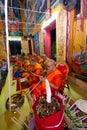 LAMPANG, THAILAND - DECEMBER : Lampang monks chant for ceremony