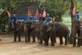 LAMPANG, THAILAND - DECEMBER 7, 2018 : Tourist Thailand, Mahout Royalty Free Stock Photo